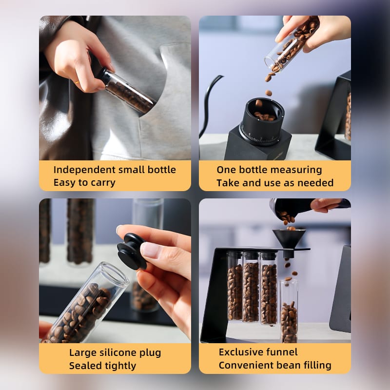 COFFEE BEAN MAGNETIC TUBE SET-4 TUBES