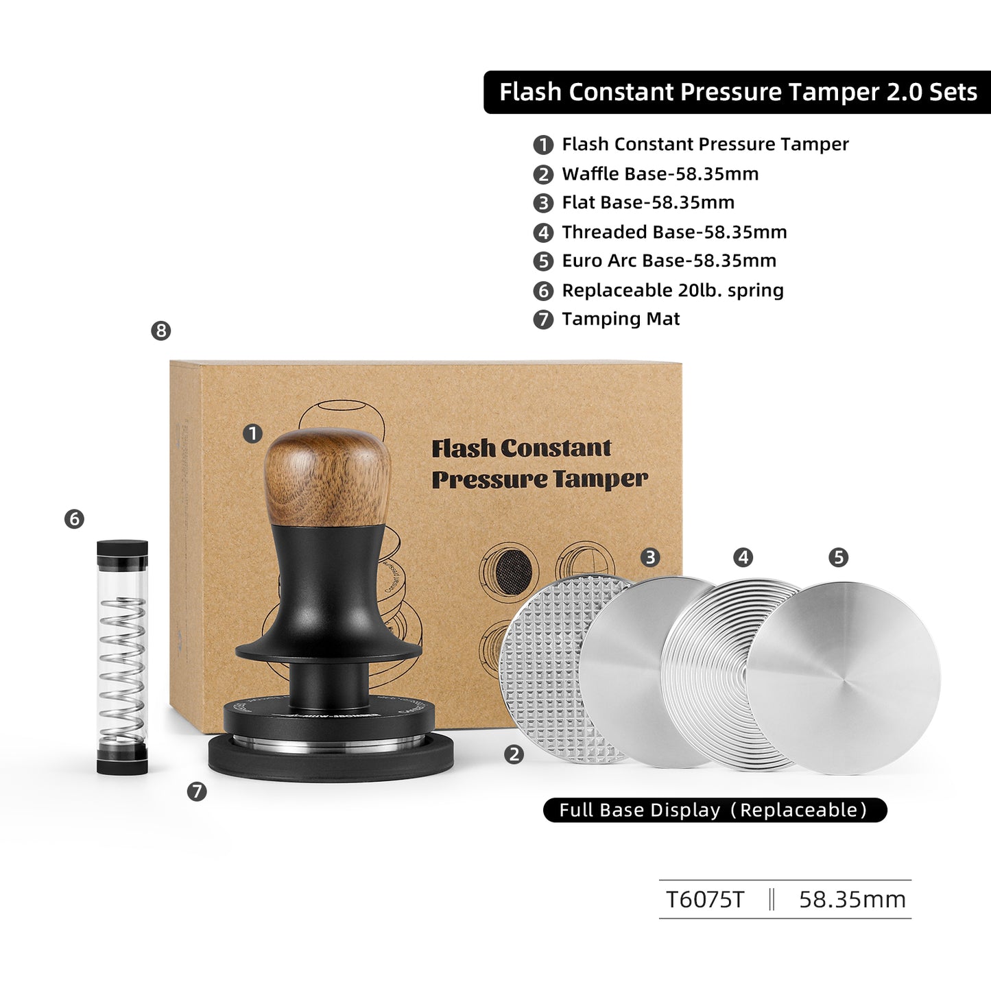 MHW-Flash Constant Pressure Tamper 2.0 Set 58mm universal