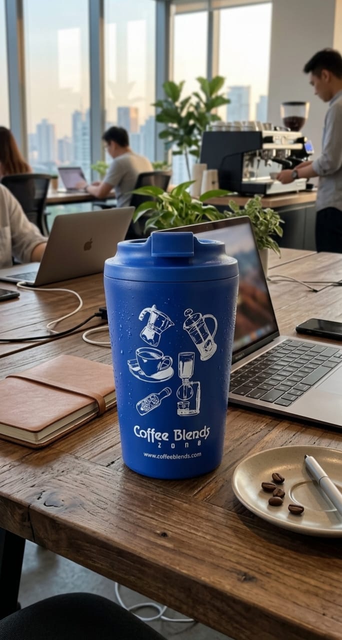 COFFEE BLENDS ZONE TUMBLER 12OZ - DARK BLUE