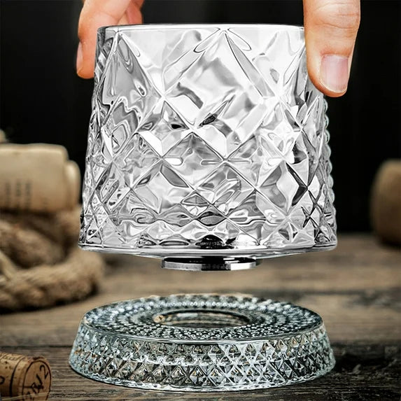 GLASS ROTATABLE CUP 275ML- GEM
