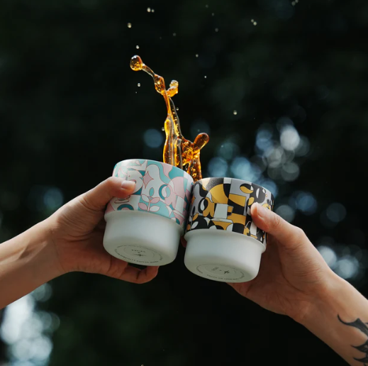 MHW- SWIRL CUP - BLACK GOLD