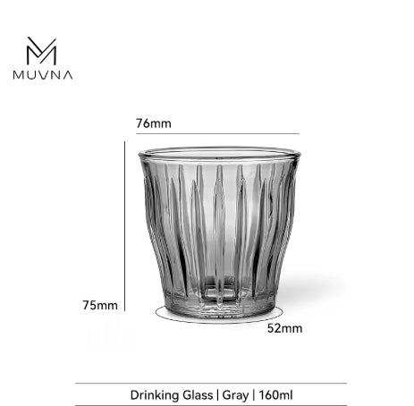 MUVNA - TIVAT GLASS CUP 160ML- GREY