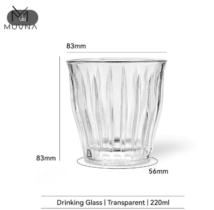 MUVNA - TIVAT GLASS CUP 220ML- TRANSPARENT