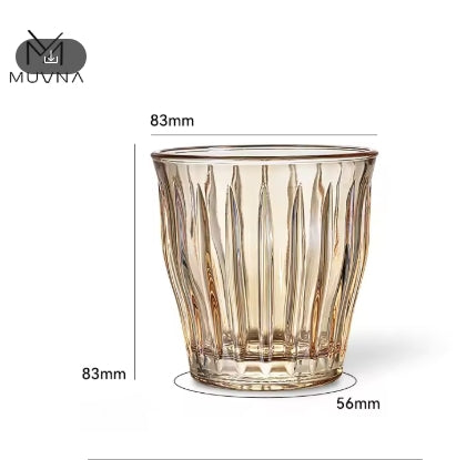 MUVNA - TIVAT GLASS CUP 220ML- LIGHT BROWN