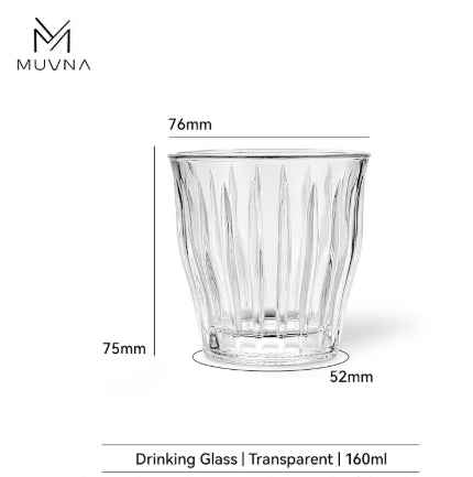 MUVNA - TIVAT GLASS CUP 160ML- TRANSPARENT