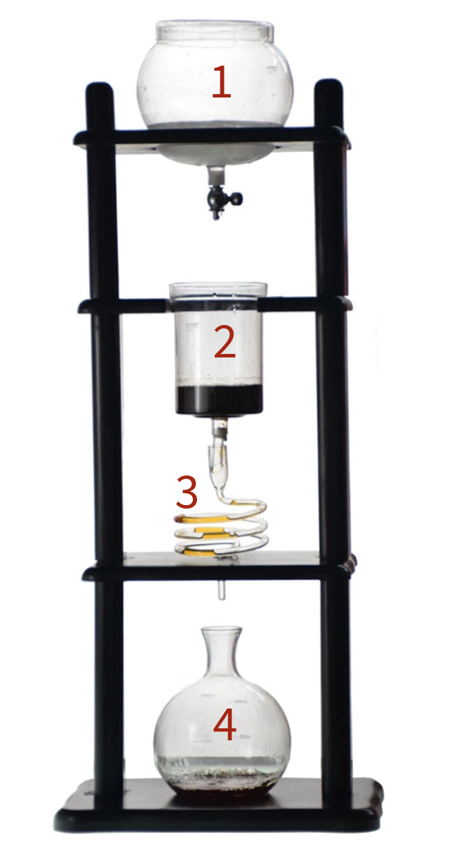 Coffee Drip tower BLACK 1000ML-SPARE PARTS 1
