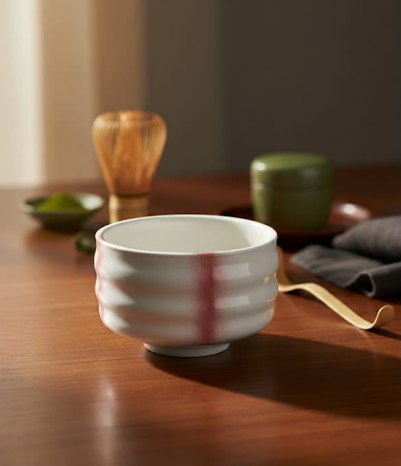 MATCHA BOWL  - WHITE & PINK