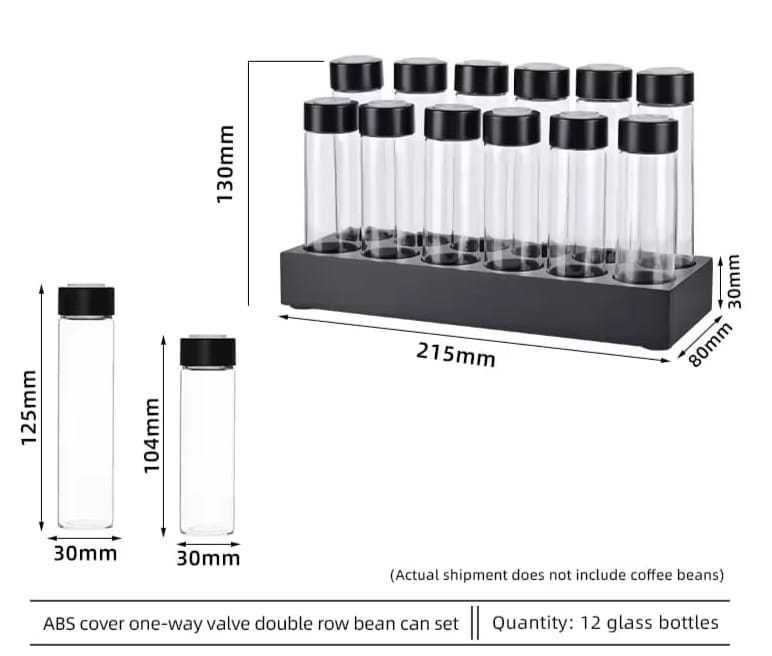 COFFEE BEAN TUBE SET-12 TUBES