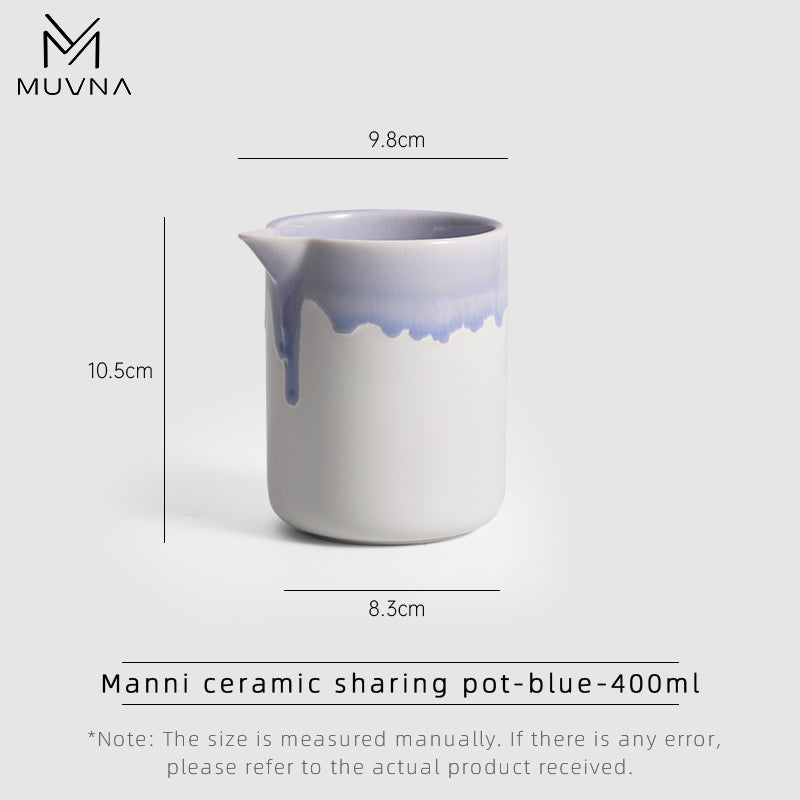 MUVNA-MANNI CERAMIC SHARING POT-BLUE 400ML