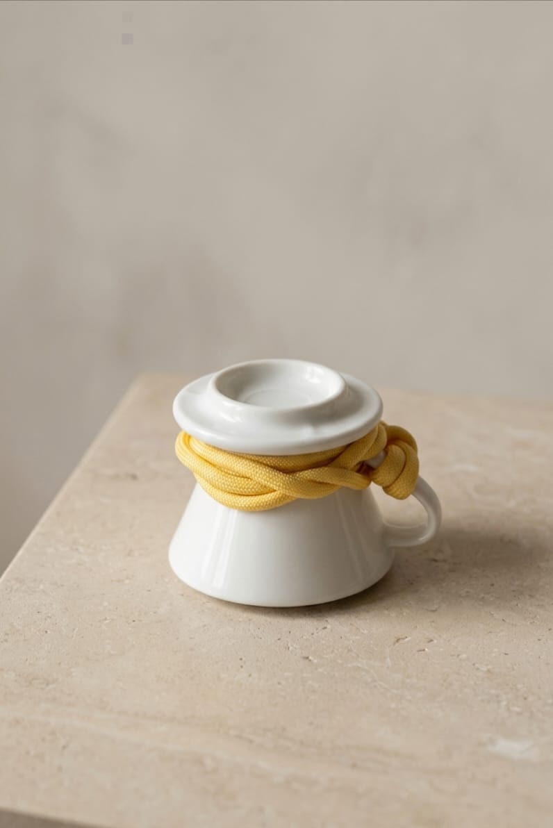 COFFEE BLENDS ZONE TASTING CUP WHITE YELLOW