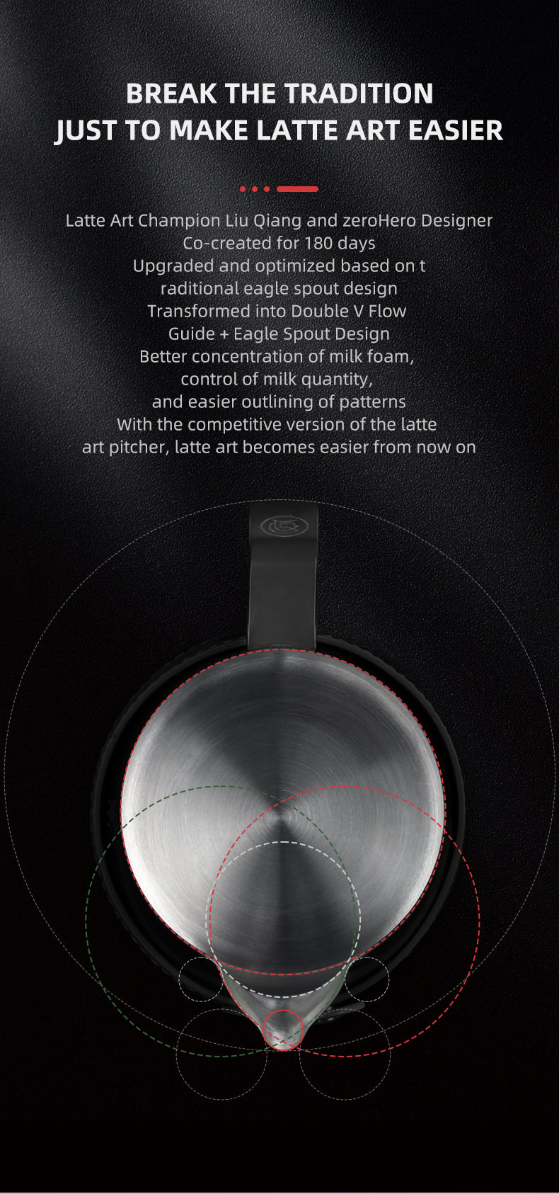 HERO Pitcher 450ml with Embossed-Teflon Black