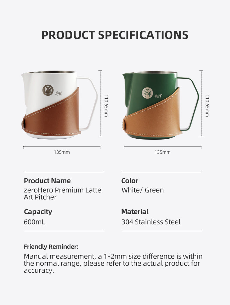 HERO Pitcher 450ml with Embossed-White