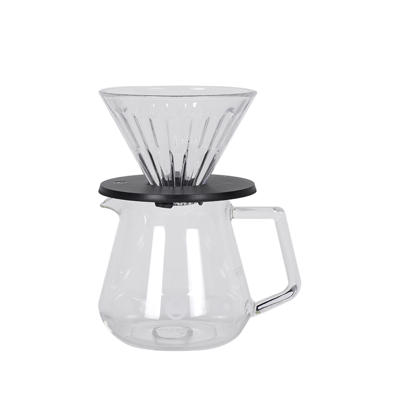 TIMEMORE- Crystal Eye Brewer Set Glass Dripper 02 Black Server 600ml