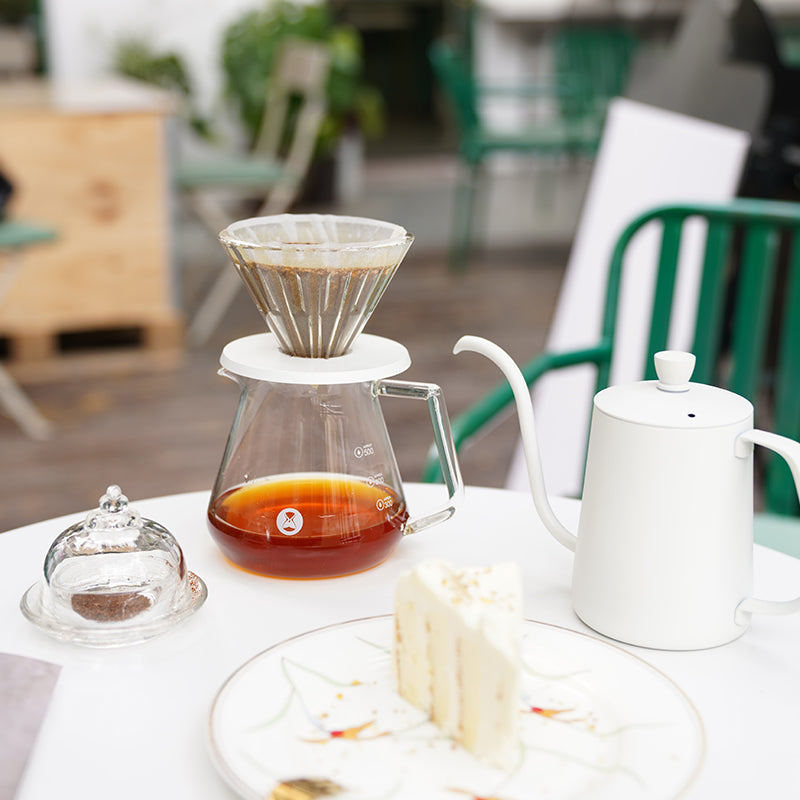 TIMEMORE - Crystal Eye Brewer Set Glass Dripper 02 White Server 600ml