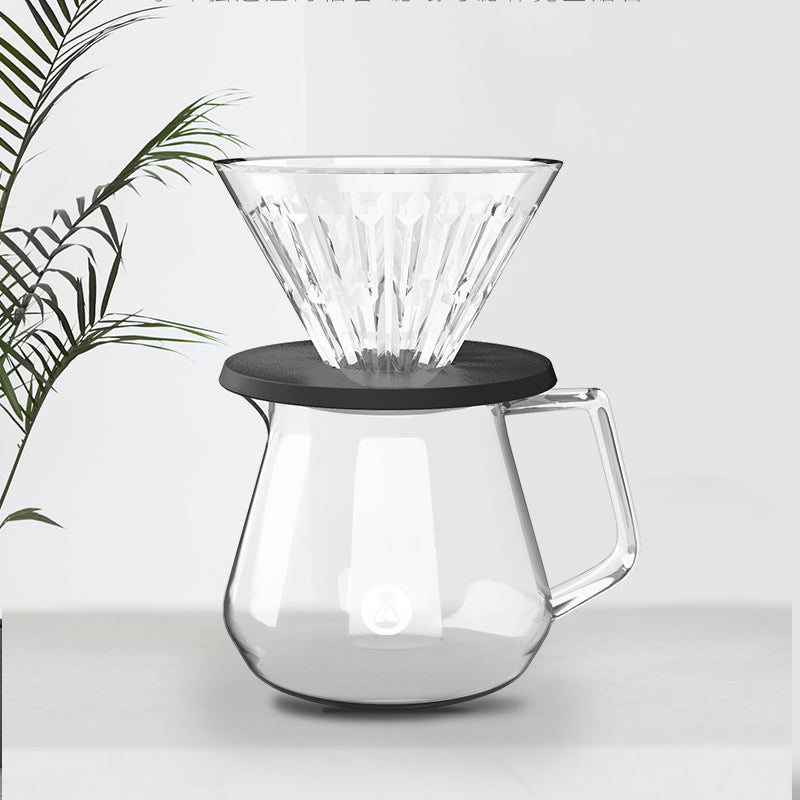 TIMEMORE- Crystal Eye Brewer Set Glass Dripper 02 Black Server 600ml