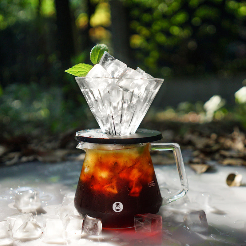 TIMEMORE- Crystal Eye Brewer Set Glass Dripper 02 Black Server 600ml