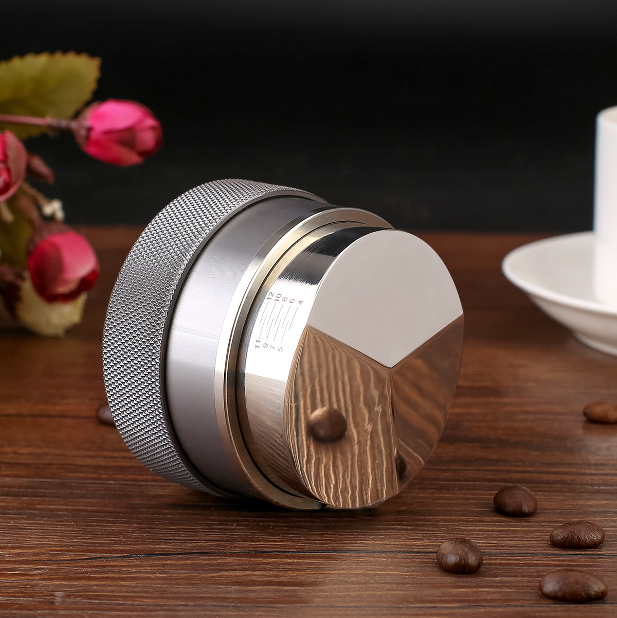 Barista Space - Wooden Handless adjustable distribution 58.4 mm Grey