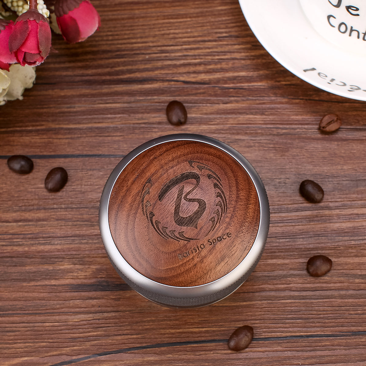 Barista Space - Wooden Handless adjustable distribution 58.4 mm Grey