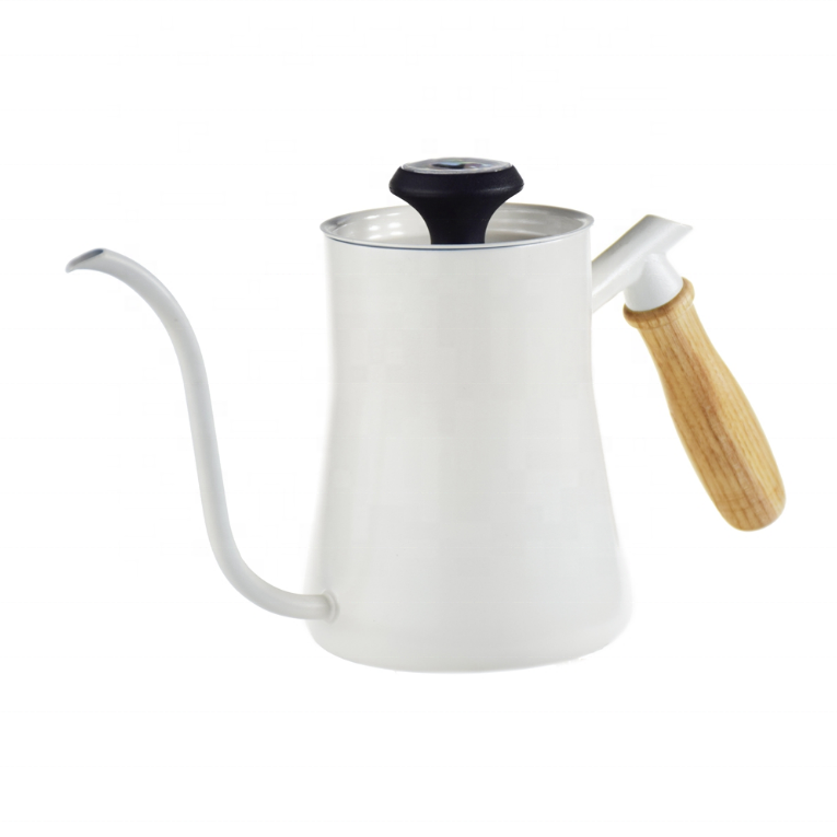 WHITE KETTLE WITH THERMOMETER 550ML