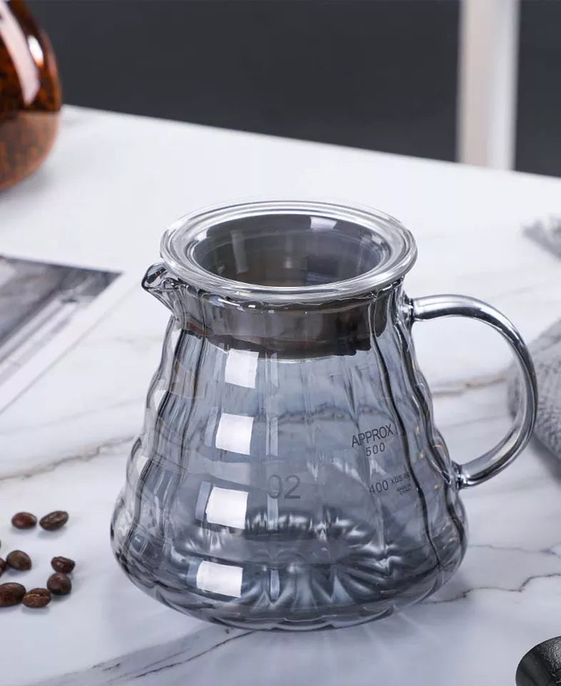 GLASS SERVER GRAY COLOUR - 600ML