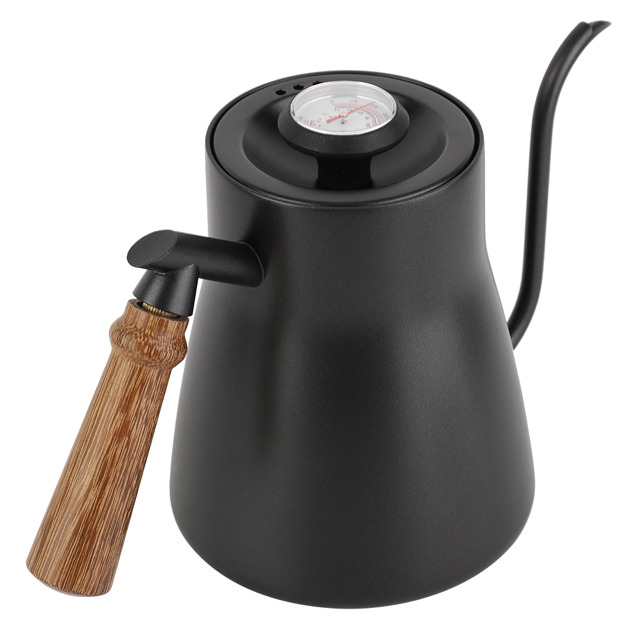 Black Kettle With Thermometer - 850ml