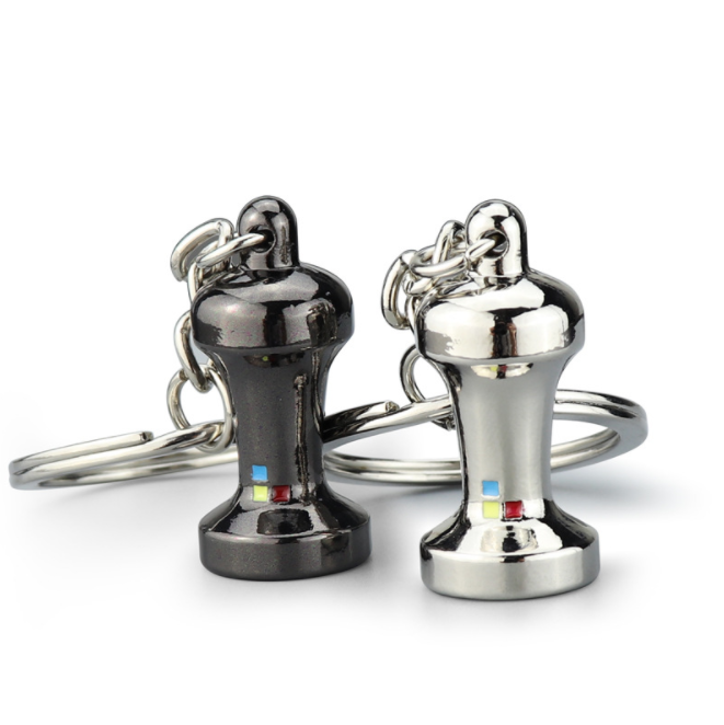 TAMPER KEYCHAIN SILVER Coffee Blends Zone