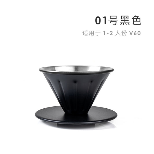 AIR FLOW - COFFEE DRIPPER STAINLESS STEEL BLACK 01