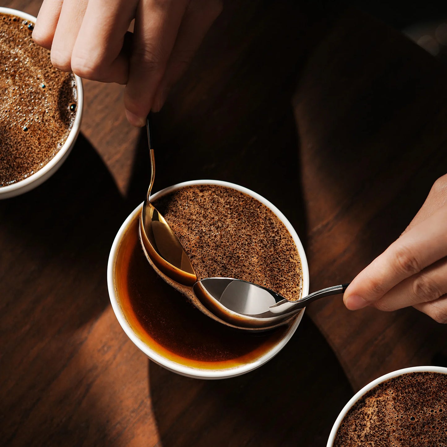 MHW-CUPPING SPOON - BLACK SILVER