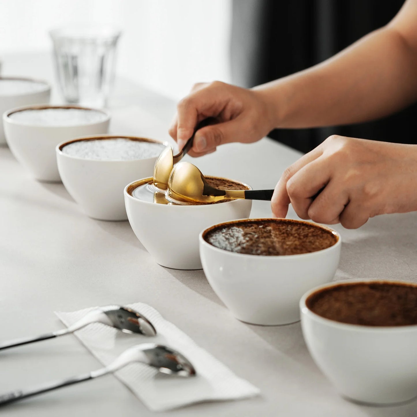 MHW-CUPPING SPOON - BLACK SILVER