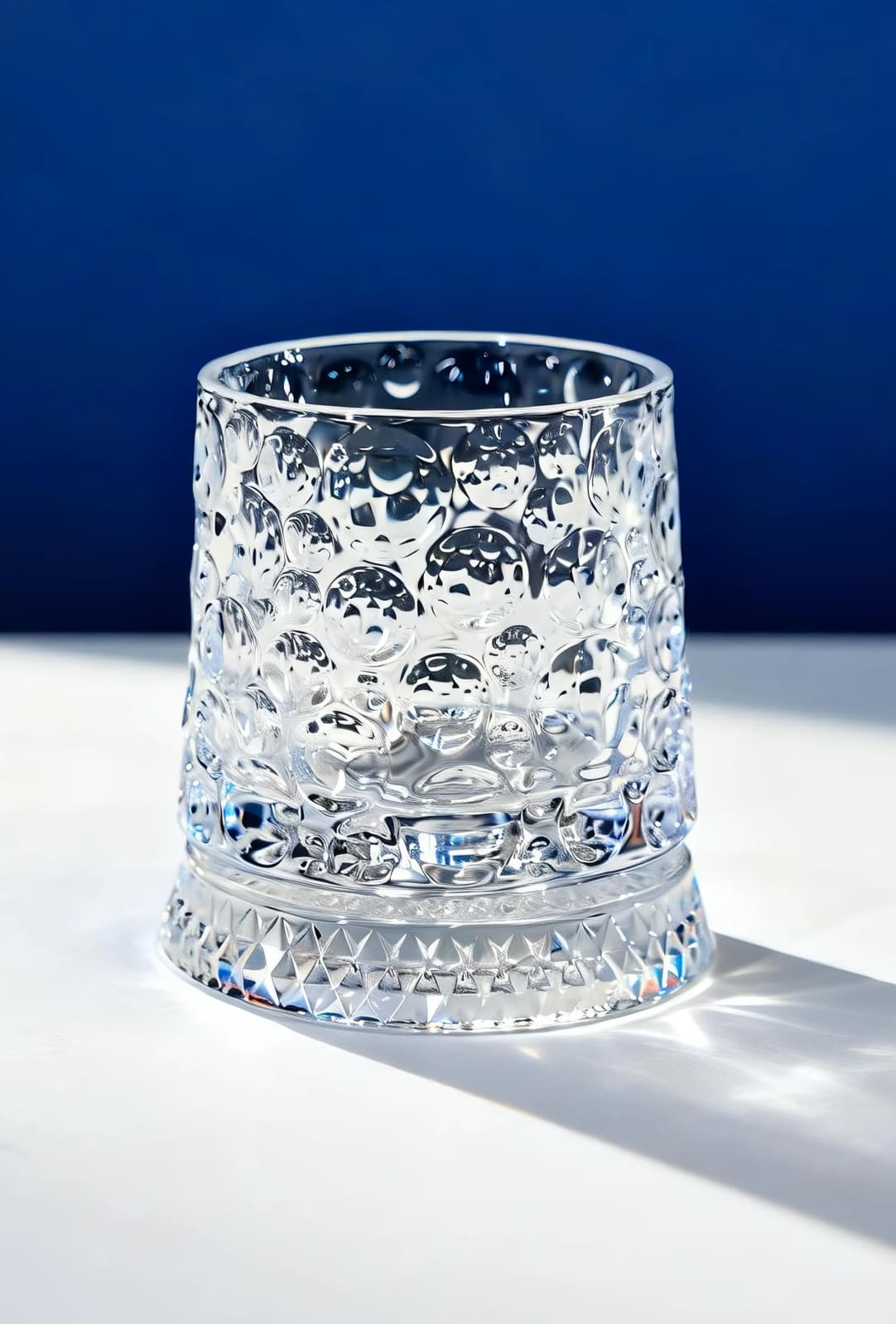 GLASS ROTATABLE CUP 275ML- BUBBLE