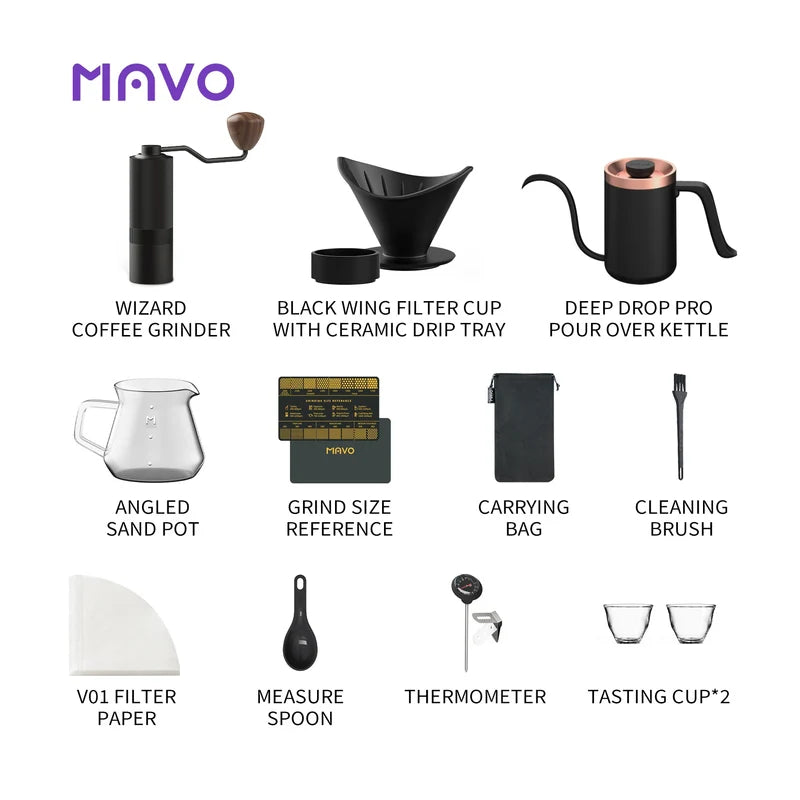 MAVO LMTD - 2.0 HAND DRIP COFFEE GIFT SET - BLACK