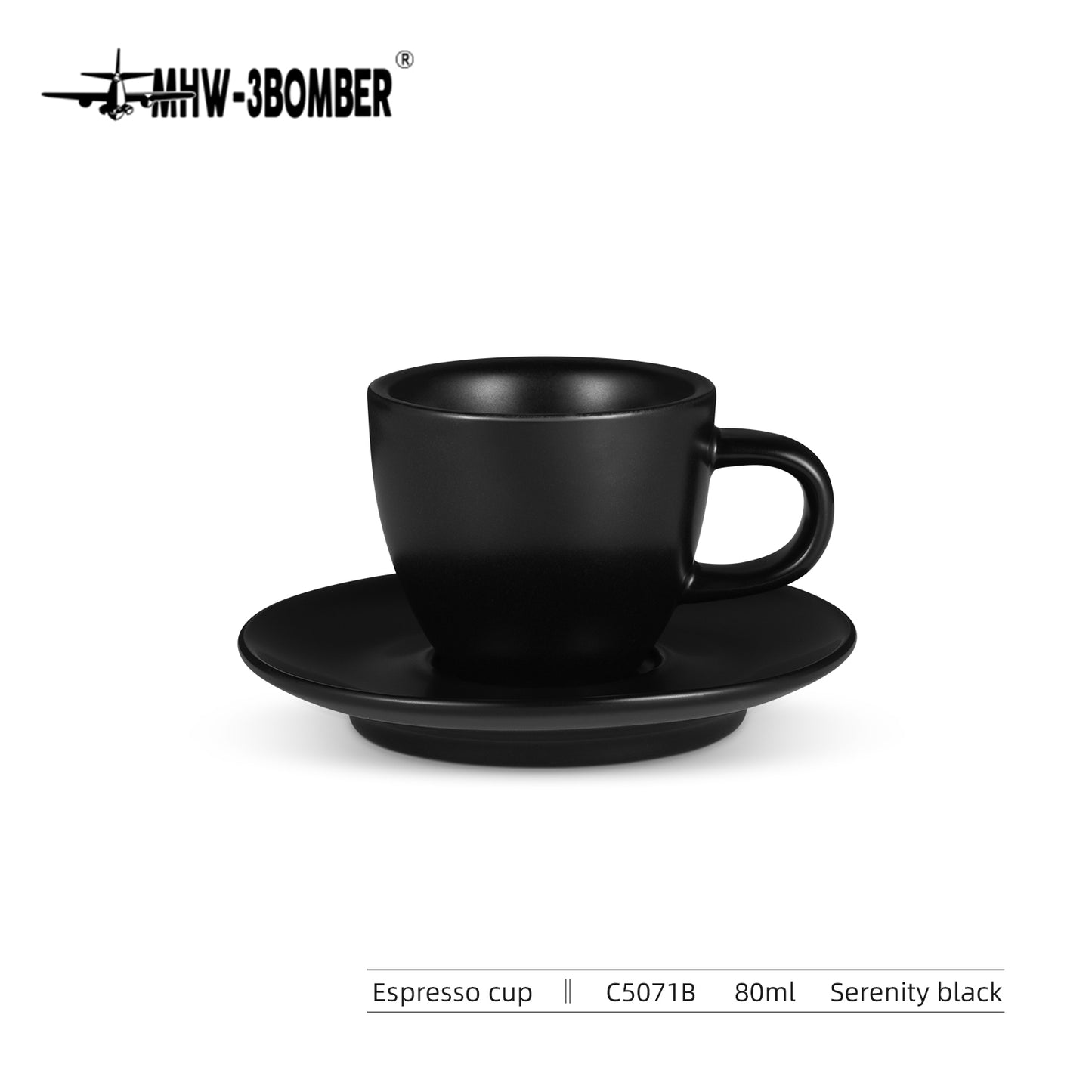 MHW-CERAMIC CUP 80ML- BLACK