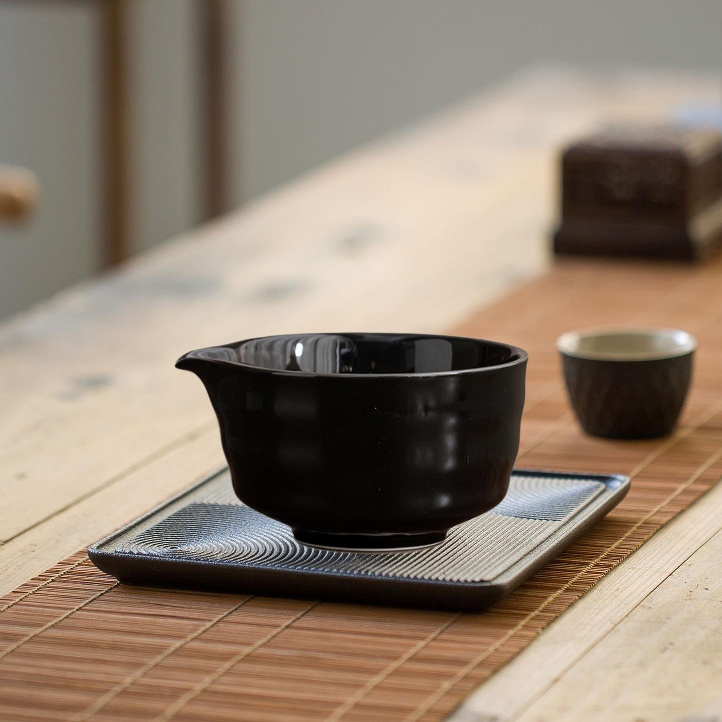 MATCHA BOWL WITH SPOUT - BLACK 1