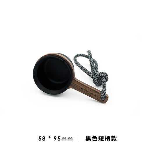 AIR FLOW - SHORT WOODEN HANDLE SCOOP - BLACK