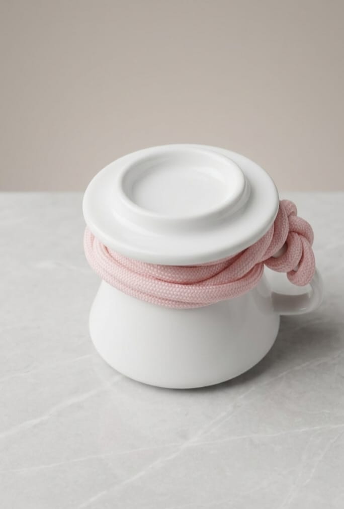 COFFEE BLENDS ZONE TASTING CUP WHITE PINK
