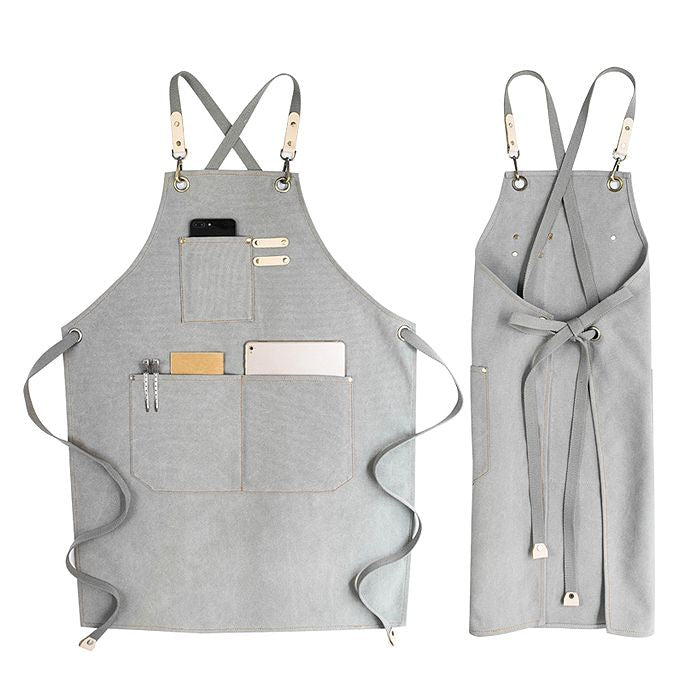 BARISTA APRON - LIGHT GREY