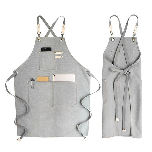 BARISTA APRON - LIGHT GREY
