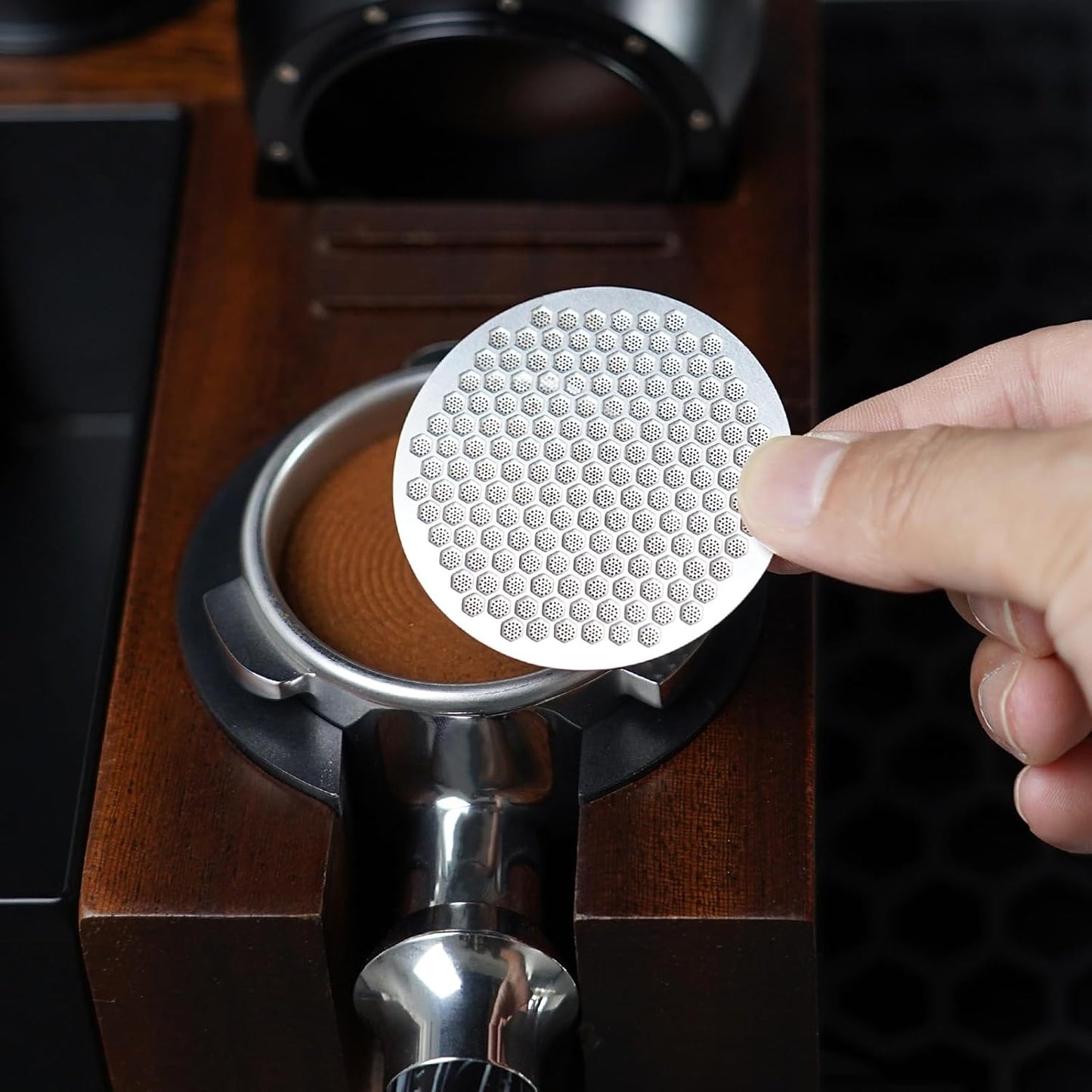 MUVNA-ρduality  espresso  puck  screen-51mm—one-layer