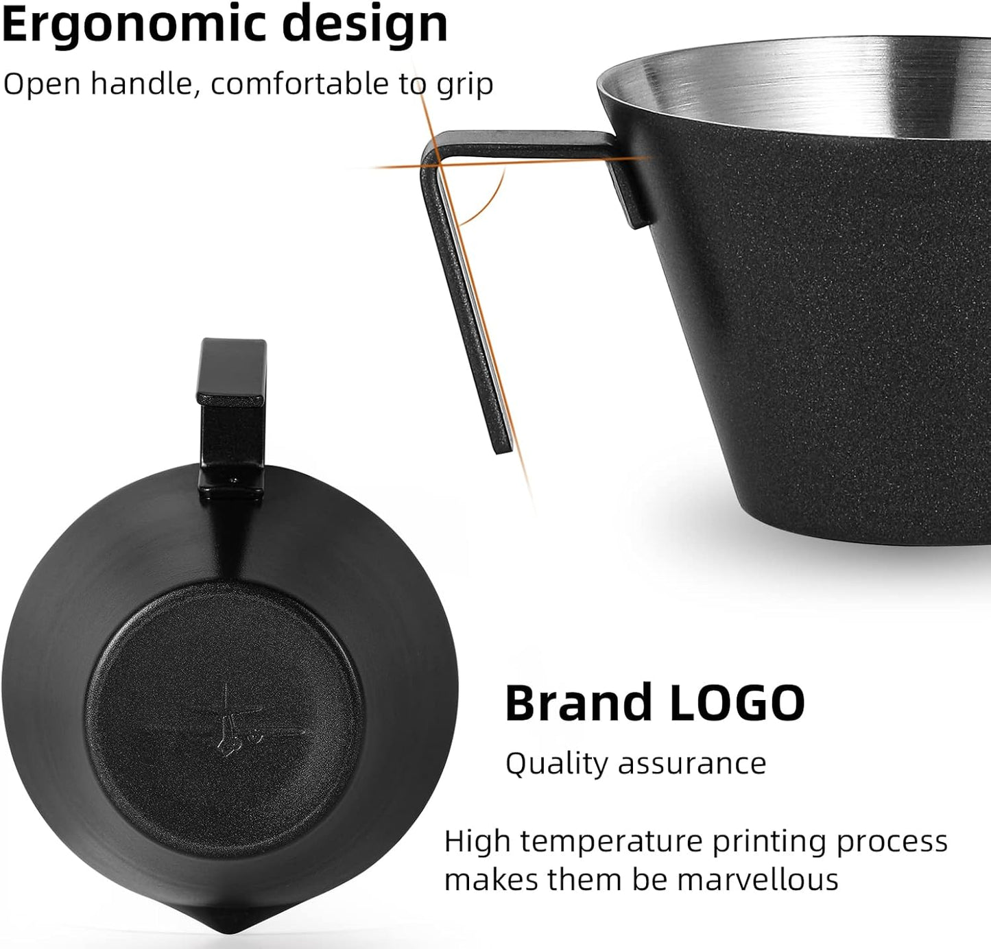 MHW-STAINLESS STEEL MEASURING CUP MATTE BLACK