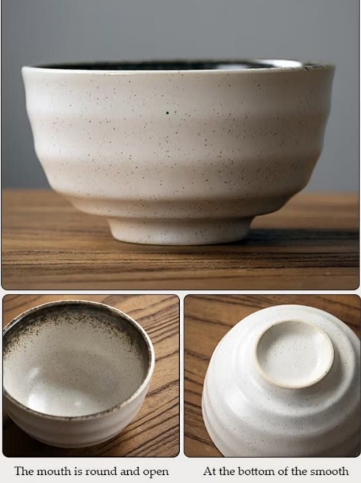 MATCHA BOWL OFF WHITE - GRADIENT BRONZE RIM