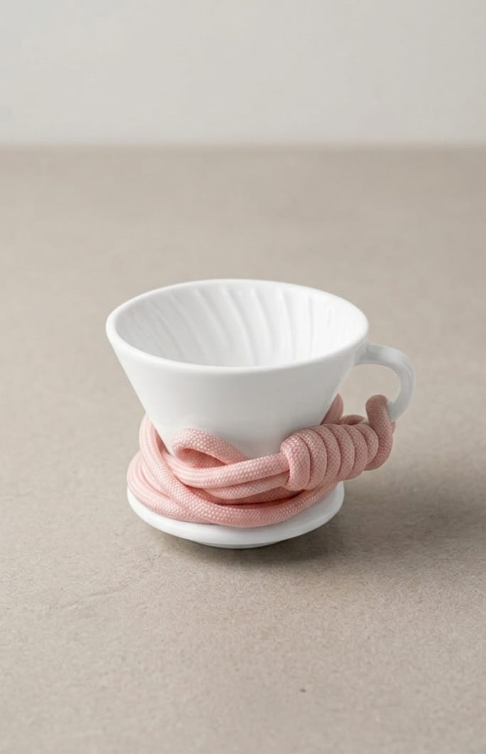 COFFEE BLENDS ZONE TASTING CUP WHITE PINK
