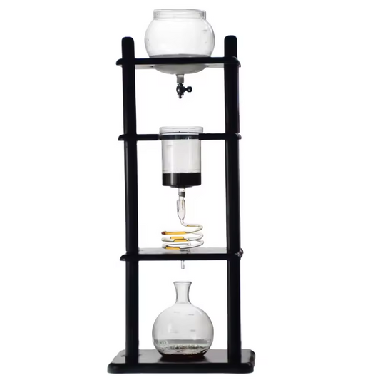 Coffee Drip tower Glass & wood BLACK 1000ML