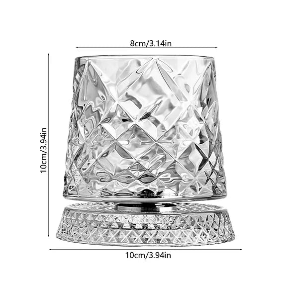 GLASS ROTATABLE CUP 275ML- GEM