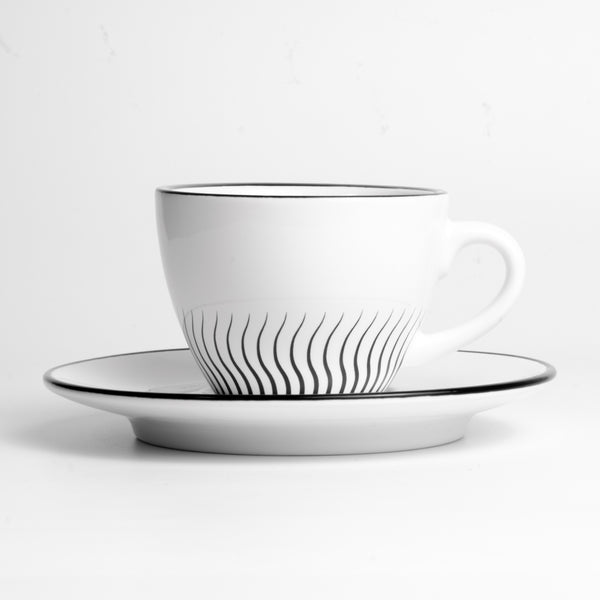 PESADO - SUNRISE CERAMIC COFFEE SET CUP AND SAUCER (WHITE)