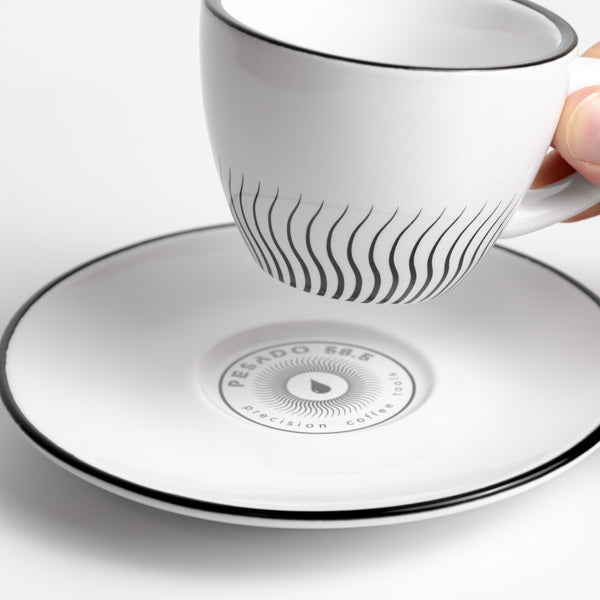 PESADO - SUNRISE CERAMIC COFFEE SET CUP AND SAUCER (WHITE)