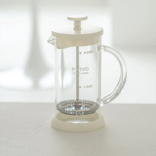 MAVO LMTD - CRYSTAL COMUMN FRENCH PRESS - 600ML WHITE