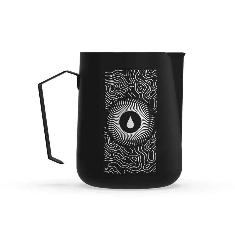 PESADO - MILK PITCHER WITH SHARP SPOUT BLACK RIPPLE - 490ML