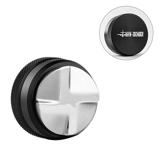MHW- CD TEXTURE TAMPER & DISTRIBUTOR -51MM UNIVERSAL FOUR OARS - BLACK