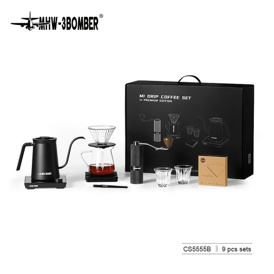 MHW-Assassin M1 Drip Coffee Set 9 pcs in one black