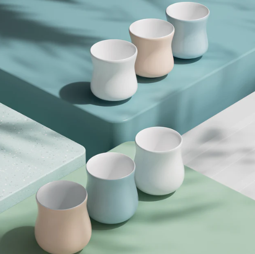 MHW- AURA CERAMIC CUP - 150ML THIN - WHITE
